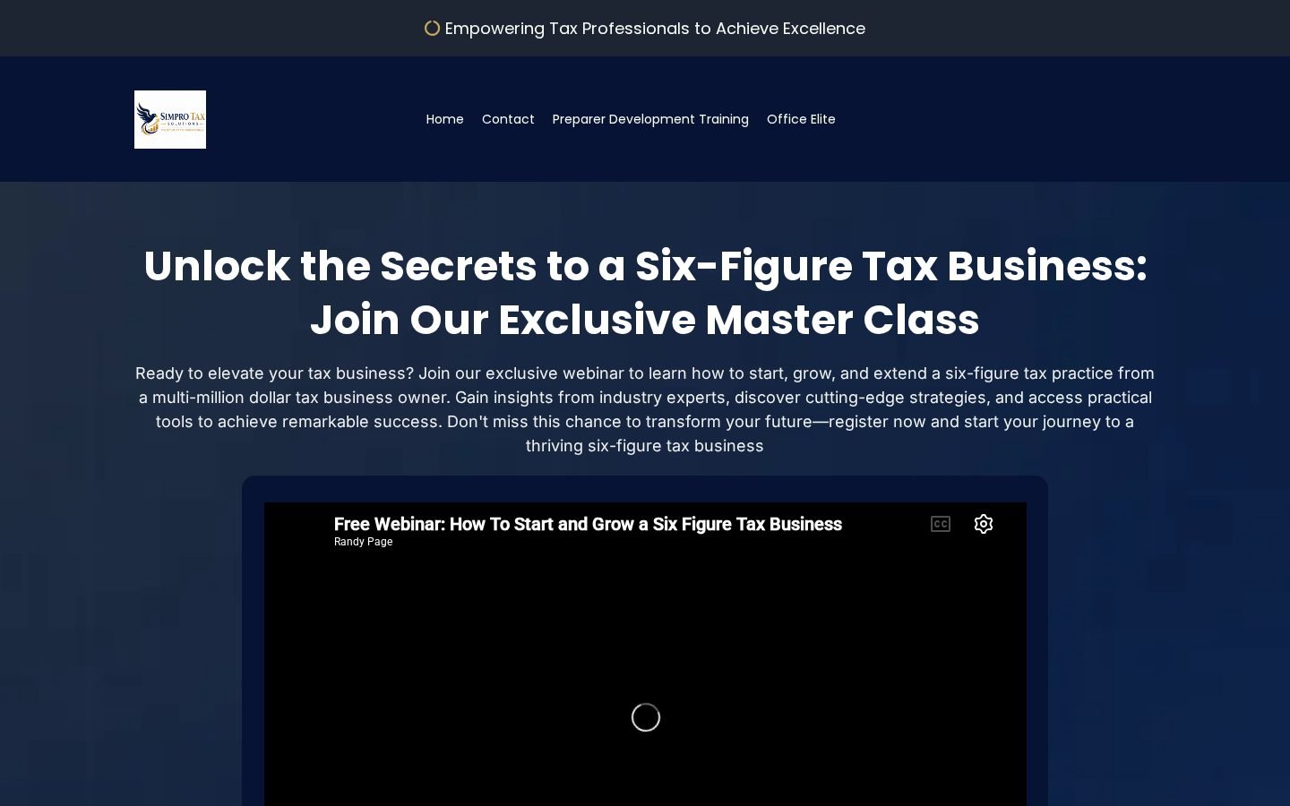 Simpro Tax Solutions — Tax / Professional Services by Xenvo Digital